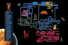 Super Metroid Map SNES Samus Aran Premium POSTER MADE IN USA - EXT132