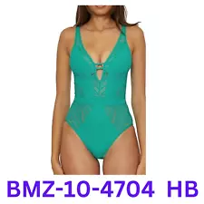 BECCA Color Play - Women's Crochet, Bathing Suits for Women, Peacock, Medium