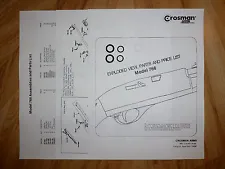 Crosman 766 Two (2) O-Ring Seal Kits +Exploded View & Parts List +Seal ID Guide