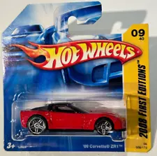 2008 HOT WHEELS, '09 CORVETTE ZR1 9/40 2008 NEW MODELS 9/196 RED INT. CARD