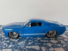 JADA TOYS BIGTIME MUSCLE 1970 FORD MUSTANG SHELBY GT500 BLUE 1:24 SCALE