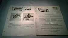 Original WHEEL HORSE Lawn GANG MOWER SGM-603 Model 2621W Part List Instruction