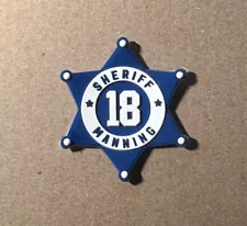 Peyton Manning Sheriff Badge For Schutt Riddell Speed Flex Riddell Speed