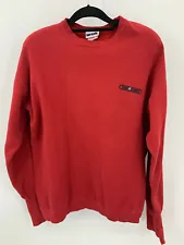 Vintage Handcuffs Skater Brand Skateboarding Crewneck Sweatshirt Red Large USA