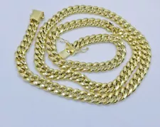 6mm Miami Cuban chain 14k Yellow Gold Necklace 18"- 28" Inch 14KT Real Gold Sale