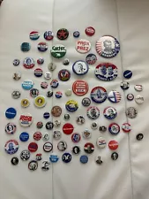 Vintage Presidential Political Campaign Buttons / Pins Lot Of 85