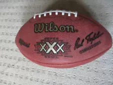 SUPER BOWL XXX 30 Wilson Leather NFL Game Ball Cowboys vs Pittsburgh 1996