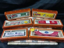 Vintage NOS Tyco HO Scale Advertising Train Cars