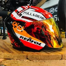 Helmet Original MHR Honda Repsol Limited Editions Design + Free Visor Gold Color