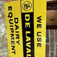 vintage new old stock milk dairy sign DE LAVAL dairy equipment manufacturer Sign