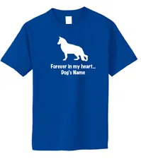 German Shepherd Dog-Forever in my heart Name Rainbow Bridge T-shirt