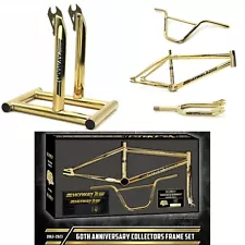 SKYWAY T/A Gold 60th Anniversary Collectors 20” BMX Frame Set Kit W/ Stolz Stand