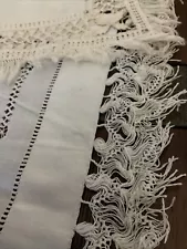 FIVE~Gorgeous Antique Handmade Tenerife Lace DOILIES Hem Stitch EMB