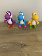 Nintendo Yoshi Toy Figures Blue Purple Yellow 4.5” Jaks 2021