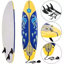 6 Feet Surfboard with 3 Detachable Fins-Yellow - Color: Yellow