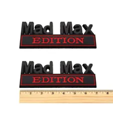 Lrg 7in. MAD MAX EDITION Emblem Badge fits Chevy Ford Car Truck - Universal Fit