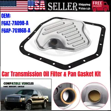F6AP7G186BA Transmission Oil Filter & Pan Gasket Kit FOR FORD LINCOLN MERCURY US (For: 2005 Ford Expedition)