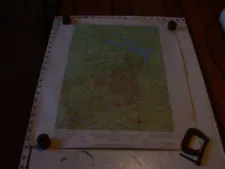 Vintage TOPOGRAPHICAL MAP: 1955 TRAVELER MOUNTAIN, MAINE