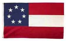 1st National Confederate 7 Star Flags - 2-Ply Polyester