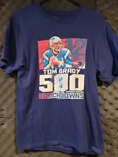 Tom Brady 500 Touchdown Career Passing T-Shirt New England Patriots Size S