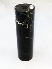 NEW OLD STOCK 5"H BLACK ZEBRA Cylinder Cone Onyx Marble Lamp BREAK COLUMN PART