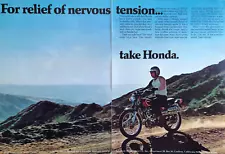 Vintage 1972 Honda motorcycle original ad A011