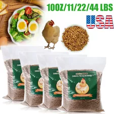 Bulk Dried Mealworms for Wild Blue Birds Hen Reptile Treats Non-GMO 11 44LBS LOT