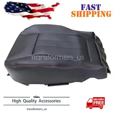 Fits 2008-2020 Dodge Grand Caravan Driver Bottom Leather Seat Cover Black