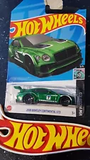 Hot Wheels **SUMMER SALE** ~ Bentley Continental GT3, Green, Long Card. NEW!!