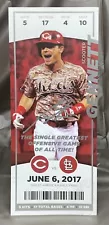 Scooter Gennett Oversized Commemorative Ticket Cincinnati Reds 6/16/17 SGA