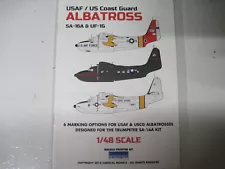 Caracal Models 1/48 USAF /US Coast Guard Albatross Decal For Trumper Kit