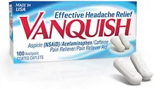 VANQUISH HEADACHE RELIEF CAPLETS 100CT