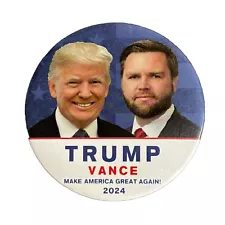 2024 Donald Trump for President & JD Vance Vice President 3" Button Jugate