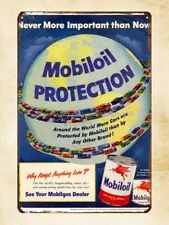 1951 Never More Important than Now Mobiloil Protection metal Mobil gas pegasus