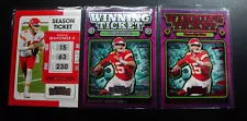 Patrick Mahomes -2021 Contenders 3pc Lot Winning Ticket {Base+Red}+Season Ticket