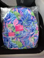 NWT LILLY PULITZER Sport Backpack Blue Grotto Beleaf In Yourself