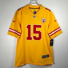 Patrick Mahomes Kansas City Chiefs #15 Yellow Embroidered Football Jersey