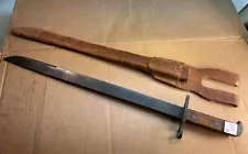 #219 JAPANESE WWII TYPE 30 NAVAL SPECIAL BAYONET +CANVAS SCABBARD LABAR LB-223