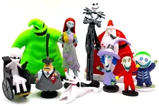 NIGHTMARE BEFORE CHRISTMAS Figure Play Set DISNEY PVC TOY Jack OOGIE BOOGIE Zero