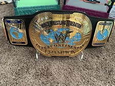 WWE WWF intercontinental Championship “oval IC” American Made Real Leather