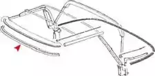 MERCEDES 350SL, 380SL, 450SL - Hard Top Sea Seal 1077900198 (17) (For: 1974 Mercedes-Benz 450SL)