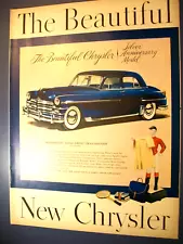 1949 Chrysler New Yorker large-mag car ad - "Silver Anniversary Model"