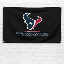 For Houston Texans Football Fans 3x5 ft Black Flag Gift Banner