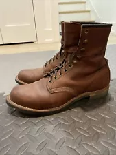 Red Wing Harvester 2943 Men 9.5 D Amber Harness Brown Boots Discontinued