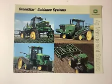 JOHN DEERE GREENSTAR GUIDANCE SYSTEMS 6 PAGES 2002 SALES BROCHURE