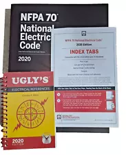 NFPA 70 NEC National Electrical Code 2020 + Index tabs + Ugly's electr paperback