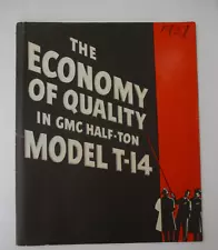 1937 GMC General Motors Truck Model T-14 Sales Promotional Book, 1/2 Ton Range