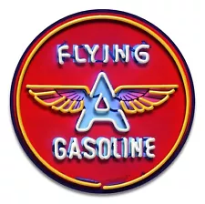 Flying A Gasoline 28" Round Metal Sign