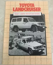 Nov 1987 TOYOTA LANDCRUISER TROOP CARRIER Original Sales Brochure