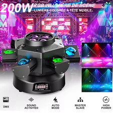 6 Arm Bee Eye LED Stage Light Moving Head Beam Light Laser DJ Disco Party Bar